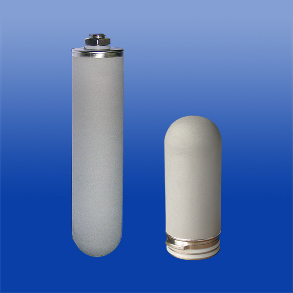 High Purity Titanium Construction High Porosity SIN Titanium Metal Powder Filter Cartridge For Corrosive Liquids